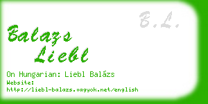 balazs liebl business card